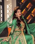 Caftan henné vert KAWTAR – Image 2