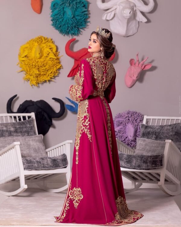 Caftan mariage haute couture rose