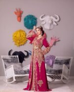 Caftan mariage haute couture rose – Image 2